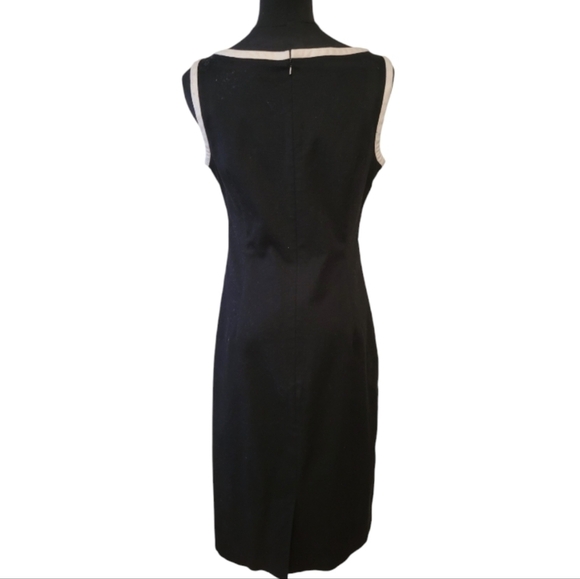 Talbots Black Stretch Cotton Sleeveless Dress Size 8 - Picture 4 of 5